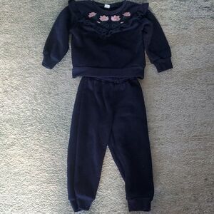 SHEIN Kids Dark Blue Sweatpants & Joggers Set